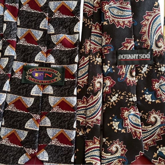 Men’s Lot of 6 Silk Geometric Neck Ties 57-58 in Pierre Balmain, American Living - Picture 12 of 12